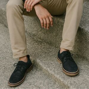 John Varvatos Redding Oxford Canvas
Low Top Sneaker Black Tan Men's sz 8